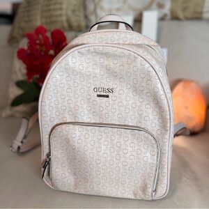 GUESS Light Pink Monogram Backpack READ description, thx.